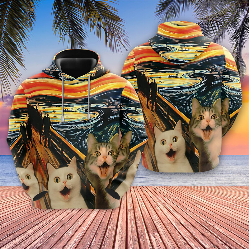 Vicces Barbecue Cat Grafikus pulóverek Galaxy Cats kapucnis pulóverek férfi ruhák Harajuku divat űrpulóverek Rajzfilm Y2k fiú felsők