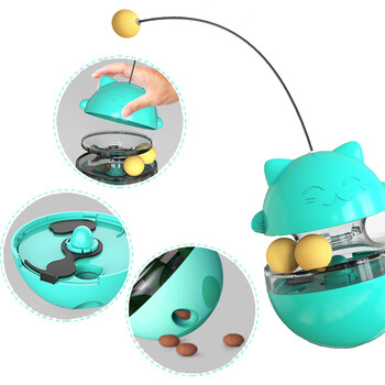 Διαδραστικό γατάκι που διαρρέει μπάλα φαγητού για γάτες παιχνίδι γάτες αξεσουάρ Διαδραστικά προμήθειες για κατοικίδια Παίξτε μόνοι σας με το Food Spiller