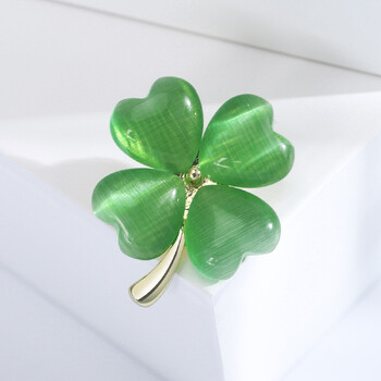 Beaut&Berry Cute Lucky Clover καρφίτσες Καρφίτσες με φύλλα γάτας Πουλόβερ Μπουφάν για πάρτι γραφείου Casual αξεσουάρ Δώρα