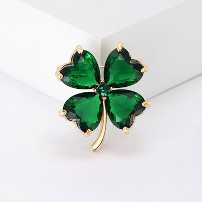 Beaut&Berry Cute Lucky Clover Piespraudes Kaķa acs Lapu Piespraudes Džemperis Jaka Biroja ballītes Ikdienas Aksesuāri Dāvanas