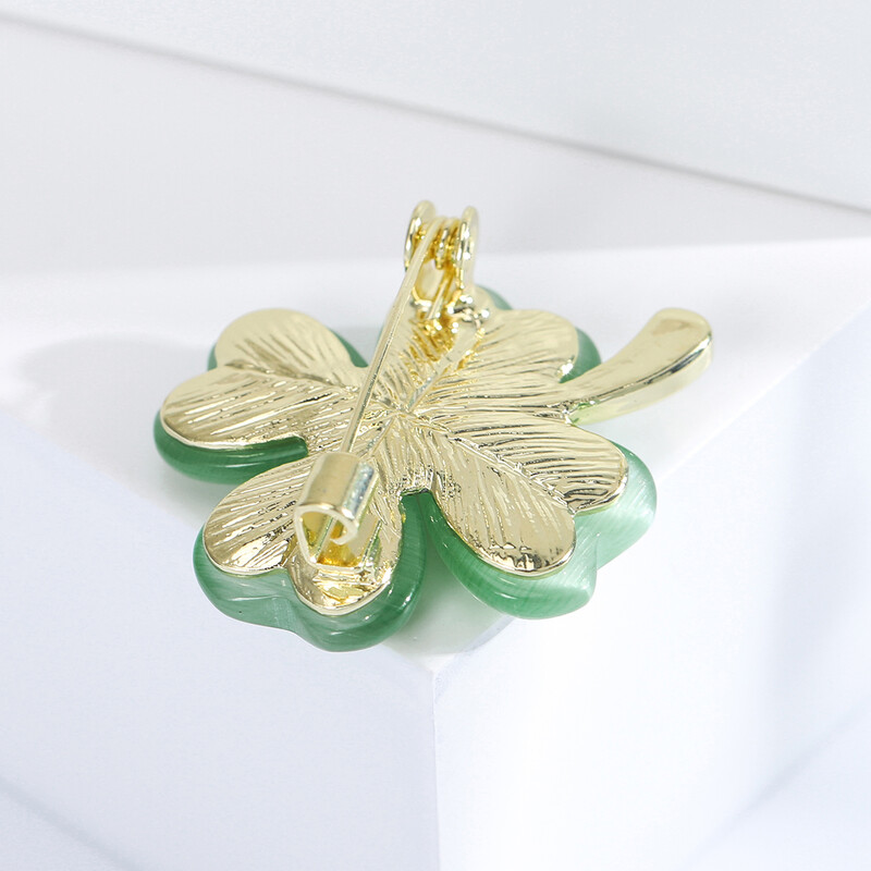 Beaut&Berry Cute Lucky Clover Piespraudes Kaķa acs Lapu Piespraudes Džemperis Jaka Biroja ballītes Ikdienas Aksesuāri Dāvanas