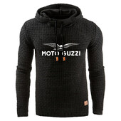 Moto Guzzi 2024 pentru bărbați, noi, primăvară, toamnă, modă, design în carouri, hanorac confortabil, casual, imprimare, cu glugă, y2k