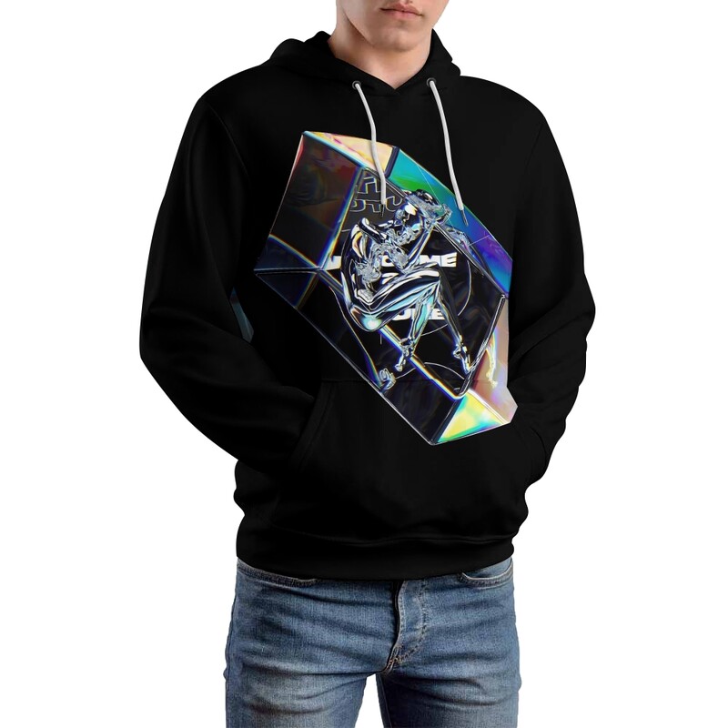 Y2K majice s kapuljačom Retro majica s patentnim zatvaračem Muška majica s patentnim zatvaračem s metalnim uzorkom High Street Hip Hop Streetwear Fashion Causal Hoody