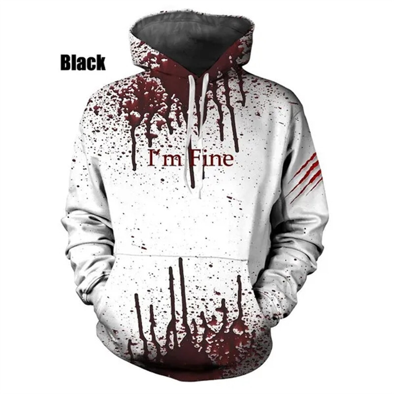 New Fashion Horror Bloody 3D Print Hoodies Ανδρικά Γυναικεία Φούτερ με κουκούλα Πουλόβερ με κουκούλα Φούτερ με κουκούλα Παλτό παιδικά ρούχα