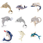 Prekrasni broševi s dupinima za žene, uniseks igle sa životinjama, dostupni u više boja, ležerni dodaci za zabave, darovi