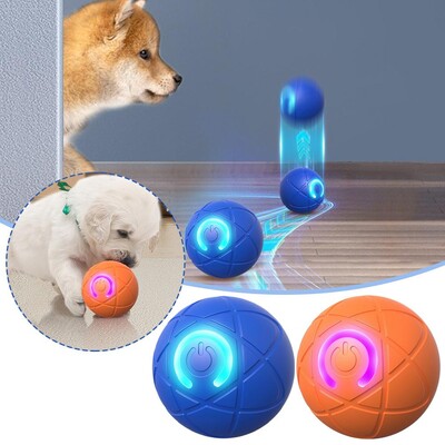 Dog Toy Ball Electronic Interactive Pet Toy Moving Ball Usb Automatic Moving Bouncing for Puppy Birthday Gift Pro F5v3