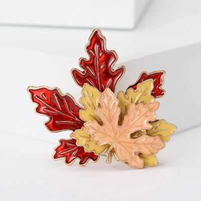 Broșe din frunze de arțar cu stras pentru femei, unisex, ace de frunze de plante, colecția de petreceri la birou, cadouri pentru prieteni, accesorii