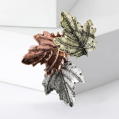 Broșe din frunze de arțar cu stras pentru femei, unisex, ace de frunze de plante, colecția de petreceri la birou, cadouri pentru prieteni, accesorii