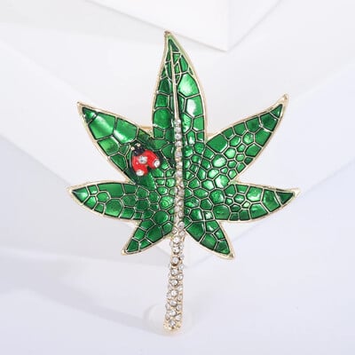 Broșe din frunze de arțar cu stras pentru femei, unisex, ace de frunze de plante, colecția de petreceri la birou, cadouri pentru prieteni, accesorii