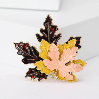 Broșe din frunze de arțar cu stras pentru femei, unisex, ace de frunze de plante, colecția de petreceri la birou, cadouri pentru prieteni, accesorii