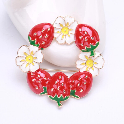 Emajlirani broševi s jagodama za žene Unisex igle s biljkama voća Višebojni dostupni ležerni dodaci za zabave Darovi