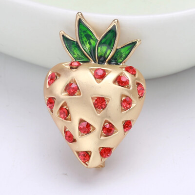 Emajlirani broševi s jagodama za žene Unisex igle s biljkama voća Višebojni dostupni ležerni dodaci za zabave Darovi