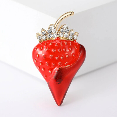 Emajlirani broševi s jagodama za žene Unisex igle s biljkama voća Višebojni dostupni ležerni dodaci za zabave Darovi