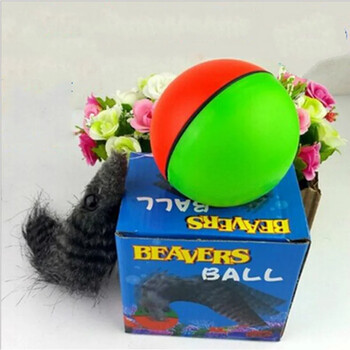 1 τεμ. παιχνίδια γάτας Beaver Weasel Rolling Motor Ball Toy for Pet Cat Dog Electric Pet Teaser Ball Fun Moving Chaser Color Random