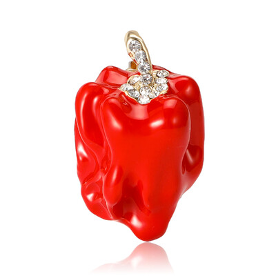 Beaut&Berry, la modă, de lux, cu strasuri, broșă de ardei iute, unisex, pentru plante, pentru pulover, jachetă, pentru petrecere, la birou, accesoriu casual cadou