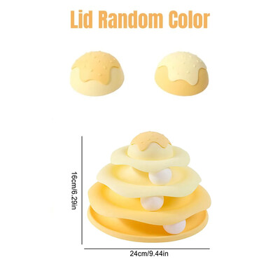 Kismacskajáték Négyrétegű golyós macska lemezjátszó macska interaktív oktatópályás játék macska űrtorony játéklemez