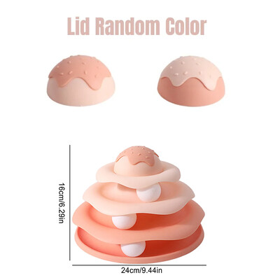 Kismacskajáték Négyrétegű golyós macska lemezjátszó macska interaktív oktatópályás játék macska űrtorony játéklemez