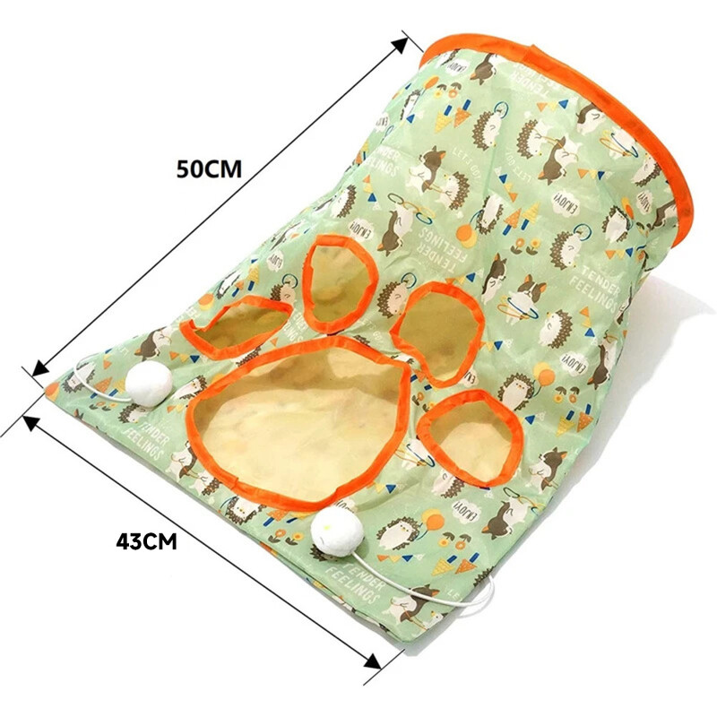 Torba za tunel za kućne ljubimce Vreća za mačju bušilicu Otporan na ugriz Trening Interaktivna igra Zabavna igračka Zvučni papir Oprema za kućne ljubimce