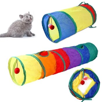 Cat Tunnel Φιλικό προς το περιβάλλον Διαδραστικό παιχνίδι για κατοικίδια σήραγγα για γάτα, γατάκι, σκύλο, κουτάβι, κουνέλι, κατοικίδια, αξεσουάρ