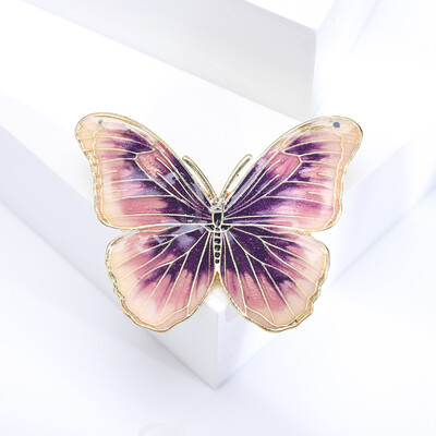 Broșe mari cu fluturi email Beaut&Berry pentru femei, unisex, 4 culori, insecte, animale, accesorii casual pentru petreceri, cadouri
