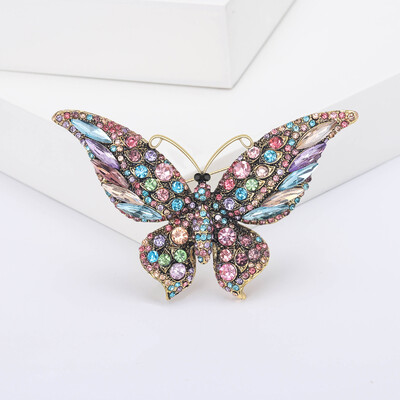 Broșe mari cu fluturi email Beaut&Berry pentru femei, unisex, 4 culori, insecte, animale, accesorii casual pentru petreceri, cadouri