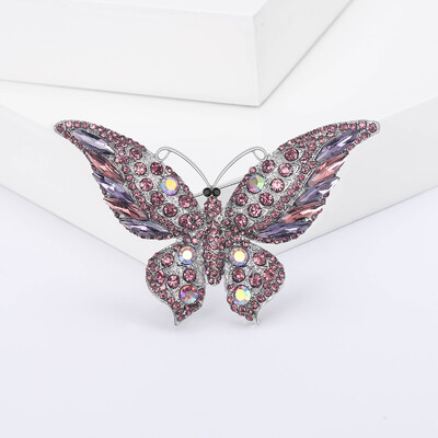 Broșe mari cu fluturi email Beaut&Berry pentru femei, unisex, 4 culori, insecte, animale, accesorii casual pentru petreceri, cadouri