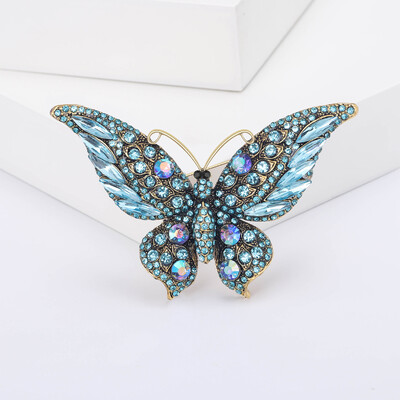 Broșe mari cu fluturi email Beaut&Berry pentru femei, unisex, 4 culori, insecte, animale, accesorii casual pentru petreceri, cadouri