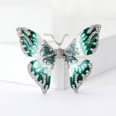 Broșe mari cu fluturi email Beaut&Berry pentru femei, unisex, 4 culori, insecte, animale, accesorii casual pentru petreceri, cadouri