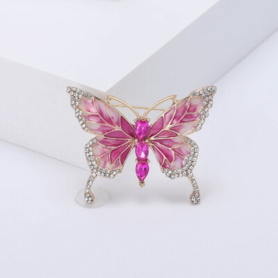 Broșe mari cu fluturi email Beaut&Berry pentru femei, unisex, 4 culori, insecte, animale, accesorii casual pentru petreceri, cadouri