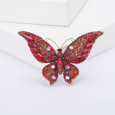 Broșe mari cu fluturi email Beaut&Berry pentru femei, unisex, 4 culori, insecte, animale, accesorii casual pentru petreceri, cadouri