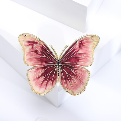 Broșe mari cu fluturi email Beaut&Berry pentru femei, unisex, 4 culori, insecte, animale, accesorii casual pentru petreceri, cadouri