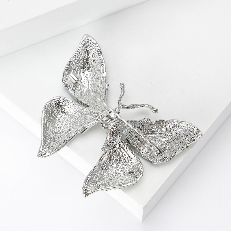 Broșe mari cu fluturi email Beaut&Berry pentru femei, unisex, 4 culori, insecte, animale, accesorii casual pentru petreceri, cadouri