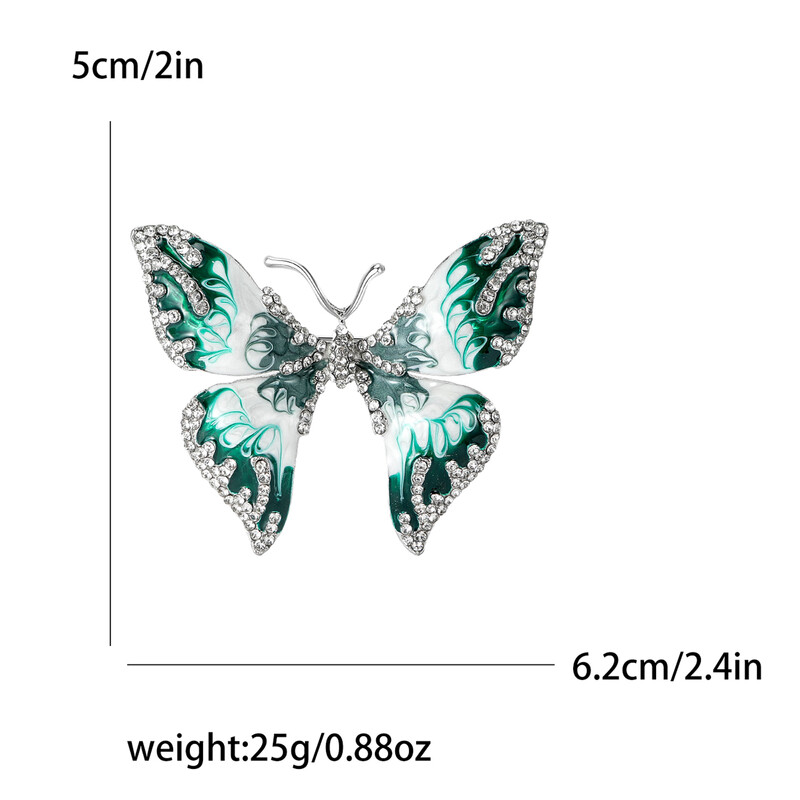 Broșe mari cu fluturi email Beaut&Berry pentru femei, unisex, 4 culori, insecte, animale, accesorii casual pentru petreceri, cadouri