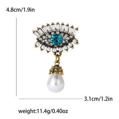 Vintage broševi s vražjim okom za žene, uniseks, glamurozne igle, dostupni u više boja, ležerni dodaci za zabave, darovi