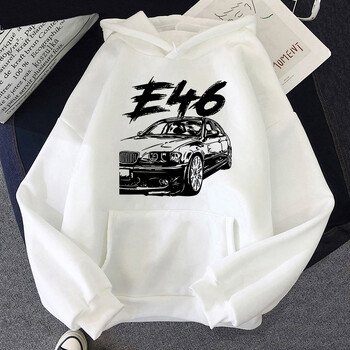 2024 Hot E46 Car Graphic Print Hooded Men Women Four Seasons Hoodies Plus Size Streetwear Harajuku Unisex Prevalent Sweatshirt