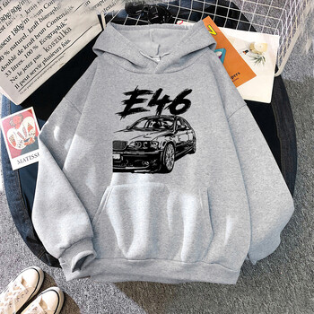 2024 Hot E46 Car Graphic Print Hooded Men Women Four Seasons Hoodies Plus Size Streetwear Harajuku Unisex Prevalent Sweatshirt