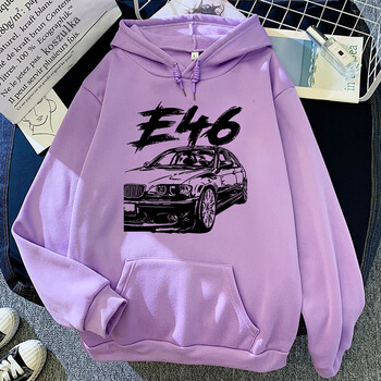 2024 Hot E46 Car Graphic Print Hooded Men Women Four Seasons Hoodies Plus Size Streetwear Harajuku Unisex Prevalent Sweatshirt