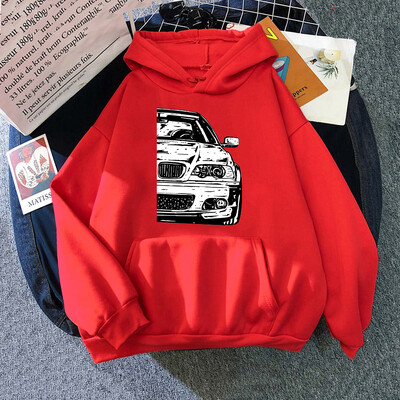 2024 Hot E46 Car grafikas apdruka ar kapuci vīriešu sieviešu Four Seasons kapuces Lielizmēra ielas apģērbs Harajuku unisex izplatīts sporta krekls