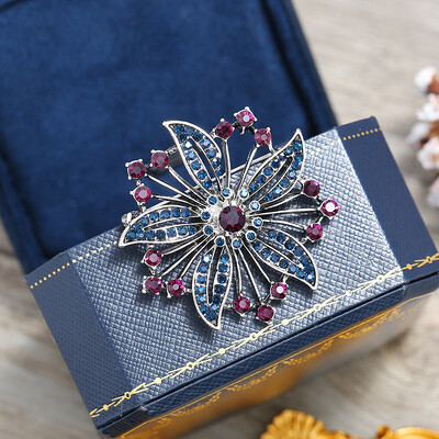 Vintage modne kristalne igle Luksuzni vrhunski cvjetni broš Ženski jednostavni, elegantni koržaž sa životinjama Svestrani dodaci za nakit