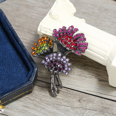 Vintage modne kristalne igle Luksuzni vrhunski cvjetni broš Ženski jednostavni, elegantni koržaž sa životinjama Svestrani dodaci za nakit