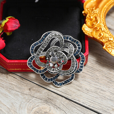 Vintage modne kristalne igle Luksuzni vrhunski cvjetni broš Ženski jednostavni, elegantni koržaž sa životinjama Svestrani dodaci za nakit