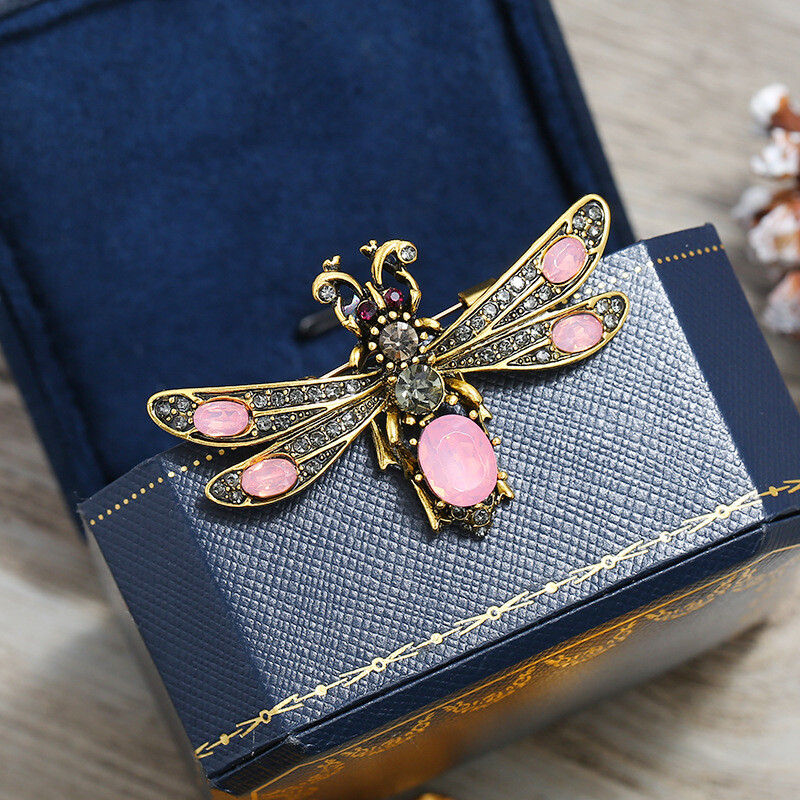 Vintage modne kristalne igle Luksuzni vrhunski cvjetni broš Ženski jednostavni, elegantni koržaž sa životinjama Svestrani dodaci za nakit