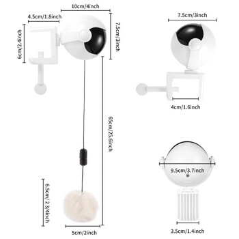 Electronic Motion Cat Toy YoYo Lifting Ball Electric Flutter Διαδραστικό παιχνίδι τρέιλερ για γάτες Περιστρεφόμενο διαδραστικό παιχνίδι παζλ για κατοικίδια