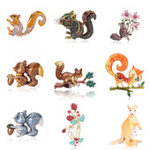 Slatki broševi u obliku vjeverica za žene, uniseks igle sa životinjama, dostupni u više boja, ležerni dodaci za zabave, darovi