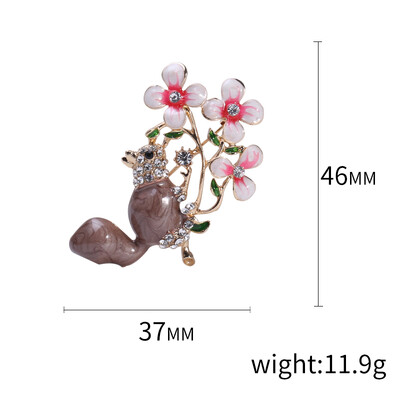 Slatki broševi u obliku vjeverica za žene, uniseks igle sa životinjama, dostupni u više boja, ležerni dodaci za zabave, darovi