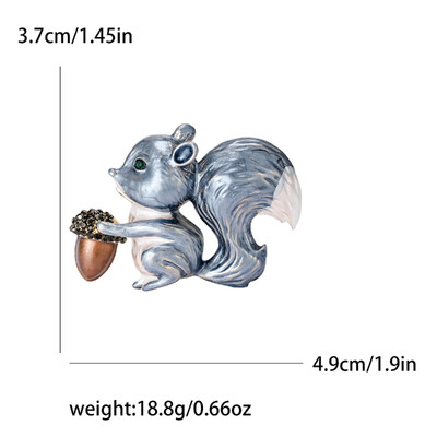Slatki broševi u obliku vjeverica za žene, uniseks igle sa životinjama, dostupni u više boja, ležerni dodaci za zabave, darovi