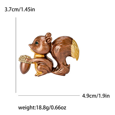 Slatki broševi u obliku vjeverica za žene, uniseks igle sa životinjama, dostupni u više boja, ležerni dodaci za zabave, darovi