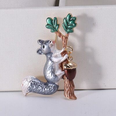 Slatki broševi u obliku vjeverica za žene, uniseks igle sa životinjama, dostupni u više boja, ležerni dodaci za zabave, darovi