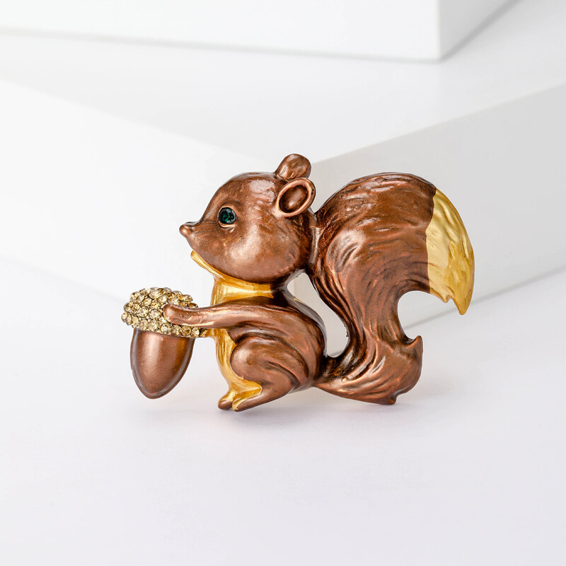 Slatki broševi u obliku vjeverica za žene, uniseks igle sa životinjama, dostupni u više boja, ležerni dodaci za zabave, darovi