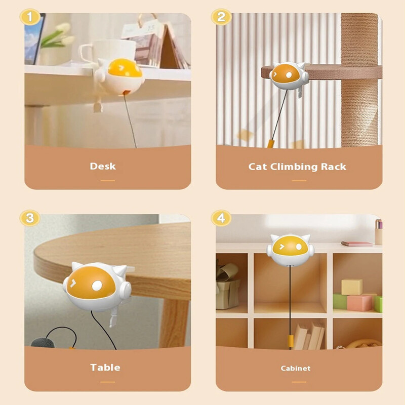 Automatikusan emelhető macskajáték labda Interaktív macskagolyós játék elektromos emelő okos kisállat macska labdajátékok Kellékek macskáknak cica